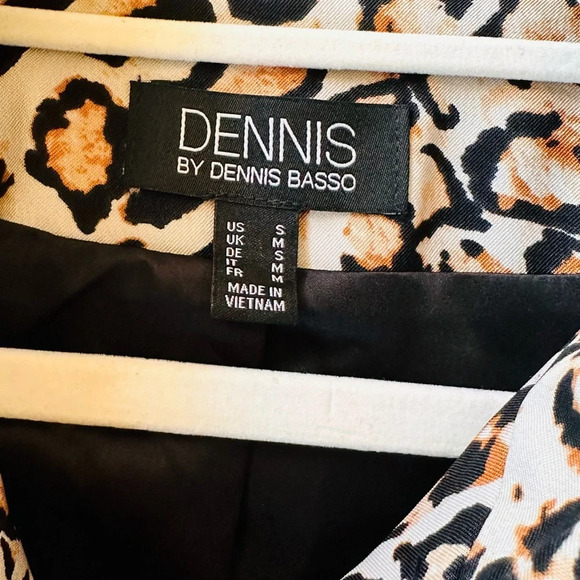 Dennis Basso Printed Twill Button Front Jacket - Leopard Print - Size S - Picture 10 of 16